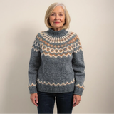 Cyprianna - Wełniany sweter w stylu vintage