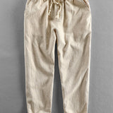 Cees | Linnen katoenen cropped broek