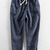 Cees | Linnen katoenen cropped broek