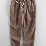 Cees | Linnen katoenen cropped broek