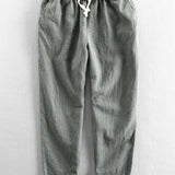 Cees | Linnen katoenen cropped broek