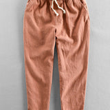 Cees | Linnen katoenen cropped broek