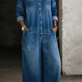 Celina - Kombinezon z Denimu Off Shoulder