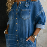 Celina - Kombinezon z Denimu Off Shoulder