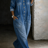 Celina - Kombinezon z Denimu Off Shoulder