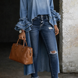 Matylda - Bluzka Casual Denim