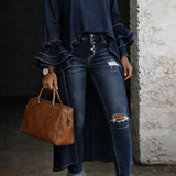 Matylda - Bluzka Casual Denim