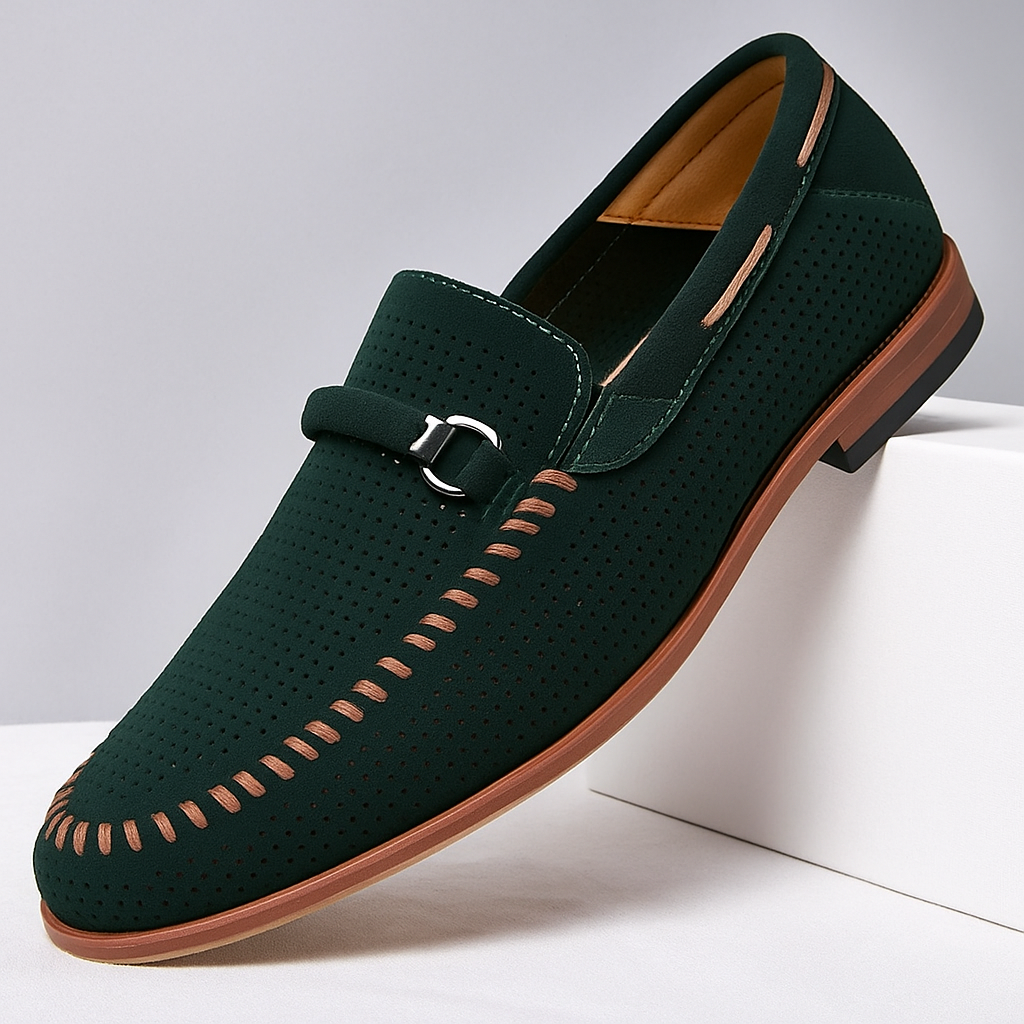 Stanisław - Zamszowe penny loafersy Firenze
