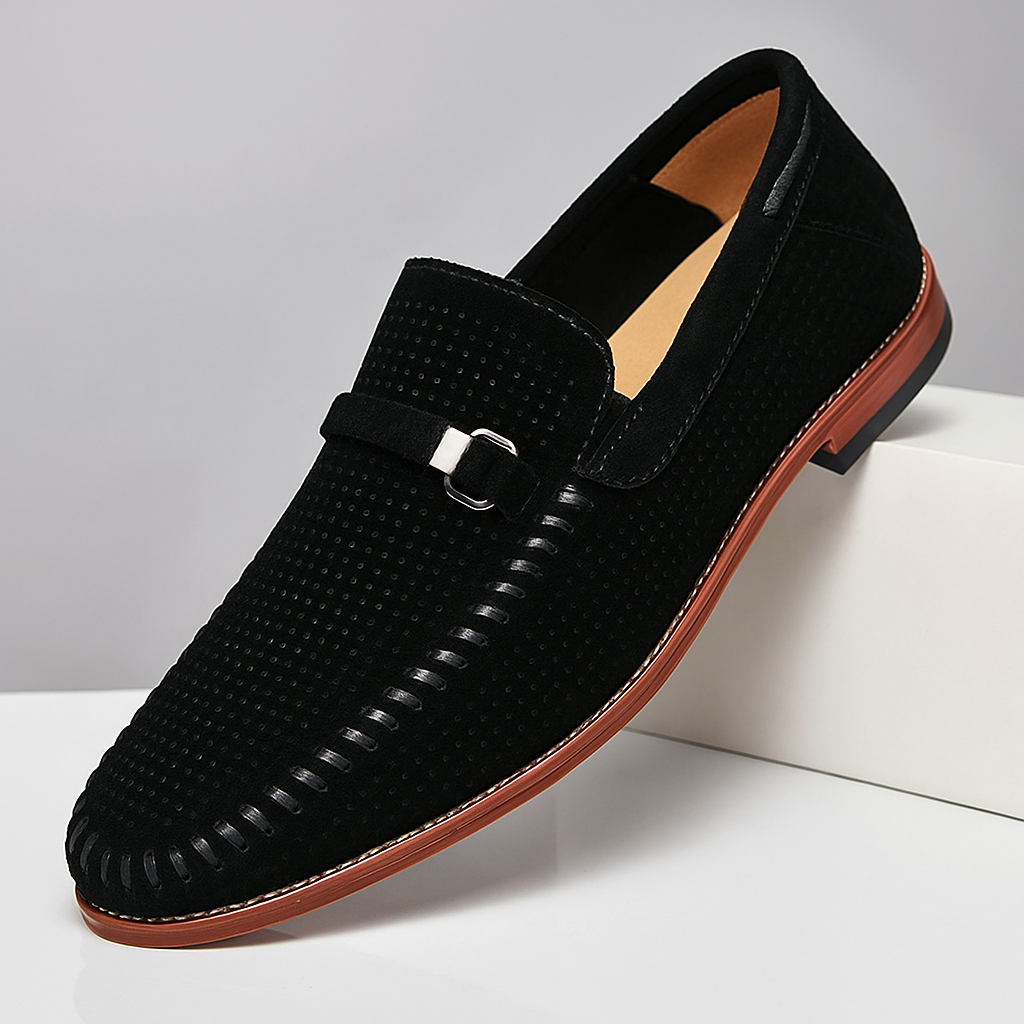 Stanisław - Zamszowe penny loafersy Firenze