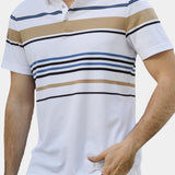 Kamil - Koszulka polo w kolorowe paski