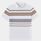 Kamil - Koszulka polo w kolorowe paski