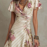 Aïda - Elegancka midi sukienka z satyny