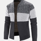 Finn | Gebreid vest met baseballkraag en rits