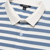 Fokko | Blauwe gestreepte polo