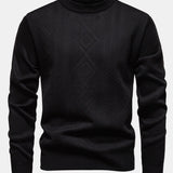 Geert | Jacquardtrui met geometrisch patroon en ronde hals