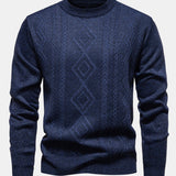 Geert | Jacquardtrui met geometrisch patroon en ronde hals