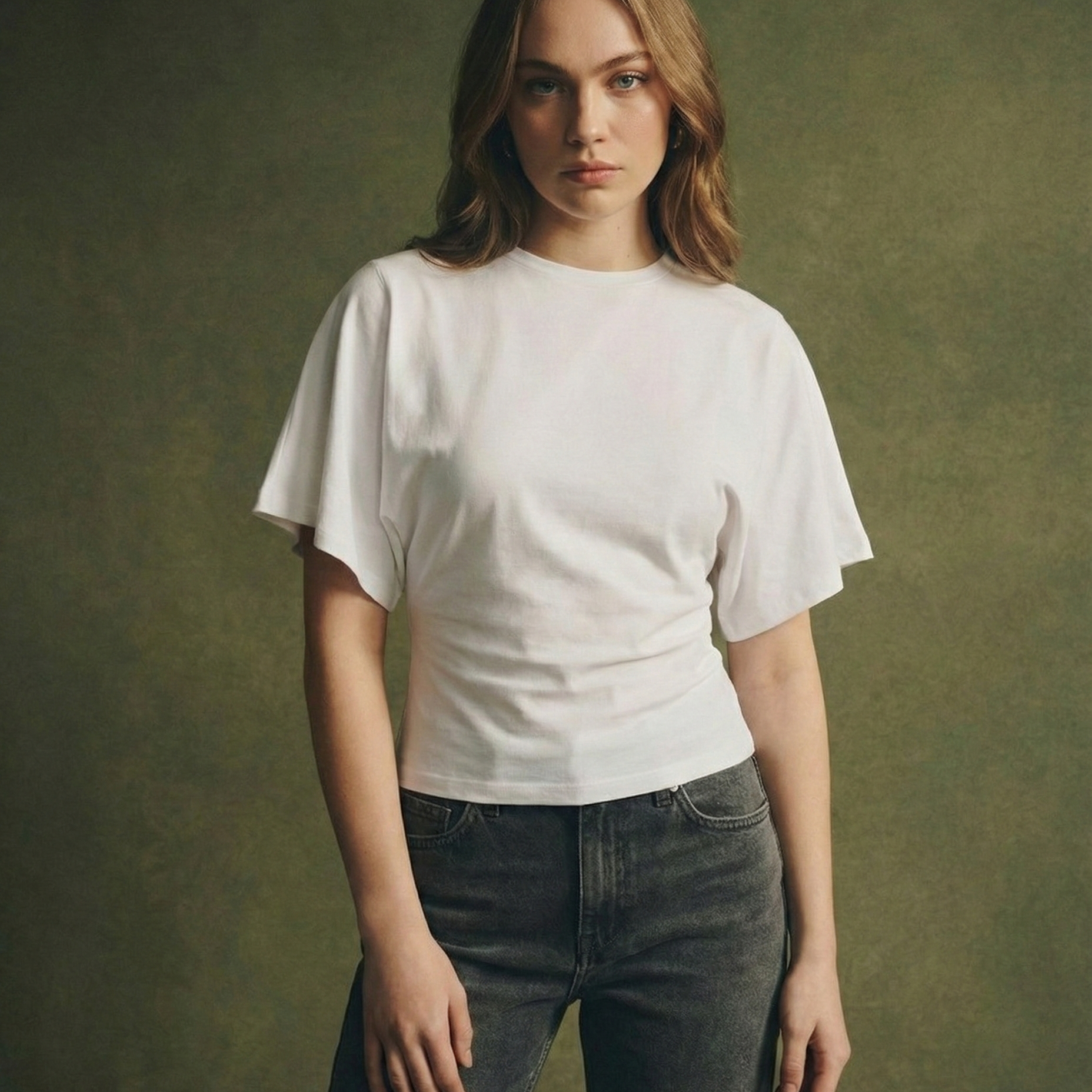Ardena - Drape bawelnka t-shirt
