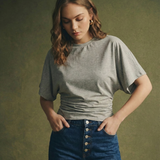 Ardena - Drape bawelnka t-shirt