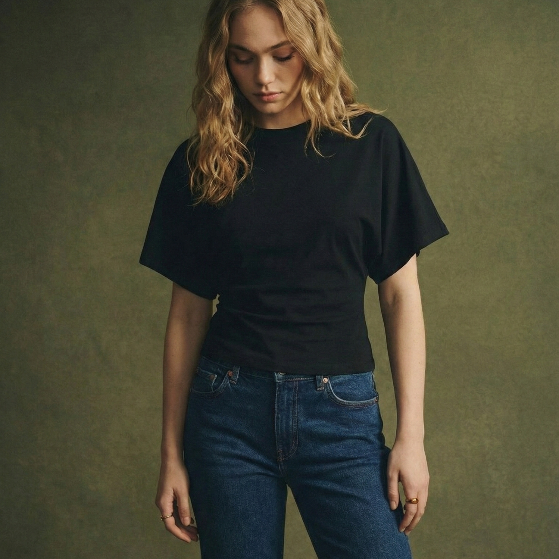 Ardena - Drape bawelnka t-shirt