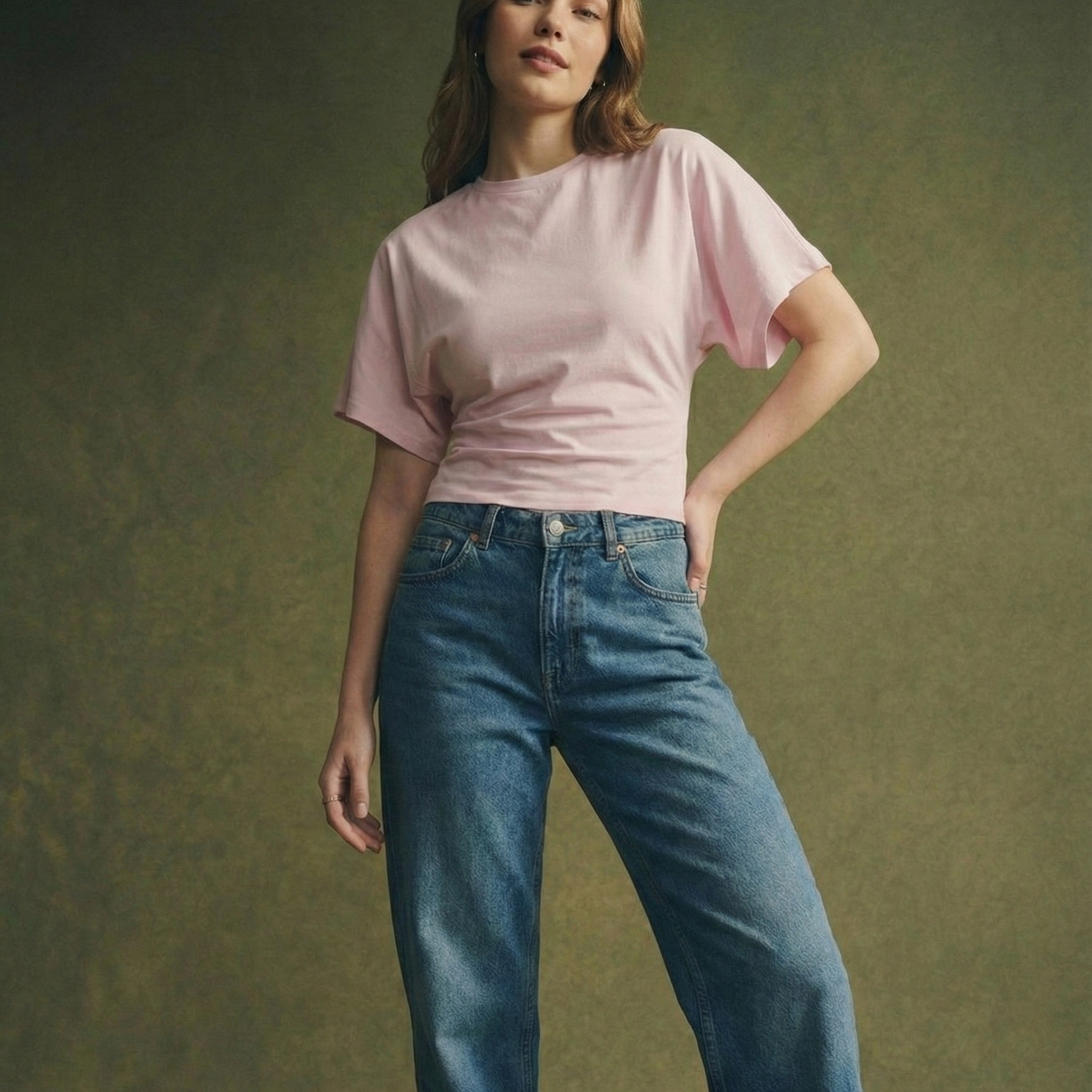 Ardena - Drape bawelnka t-shirt