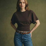 Ardena - Drape bawelnka t-shirt