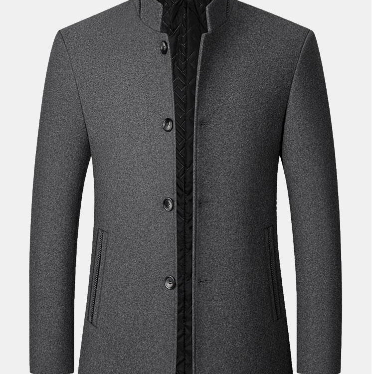 Gijs | Blazer met opstaande kraag in wolmix