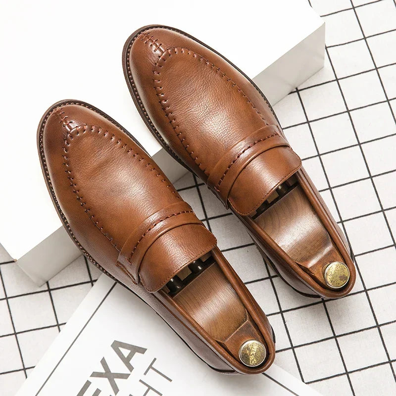 Wiesław - Skórzane loafersy na eleganckie okazje