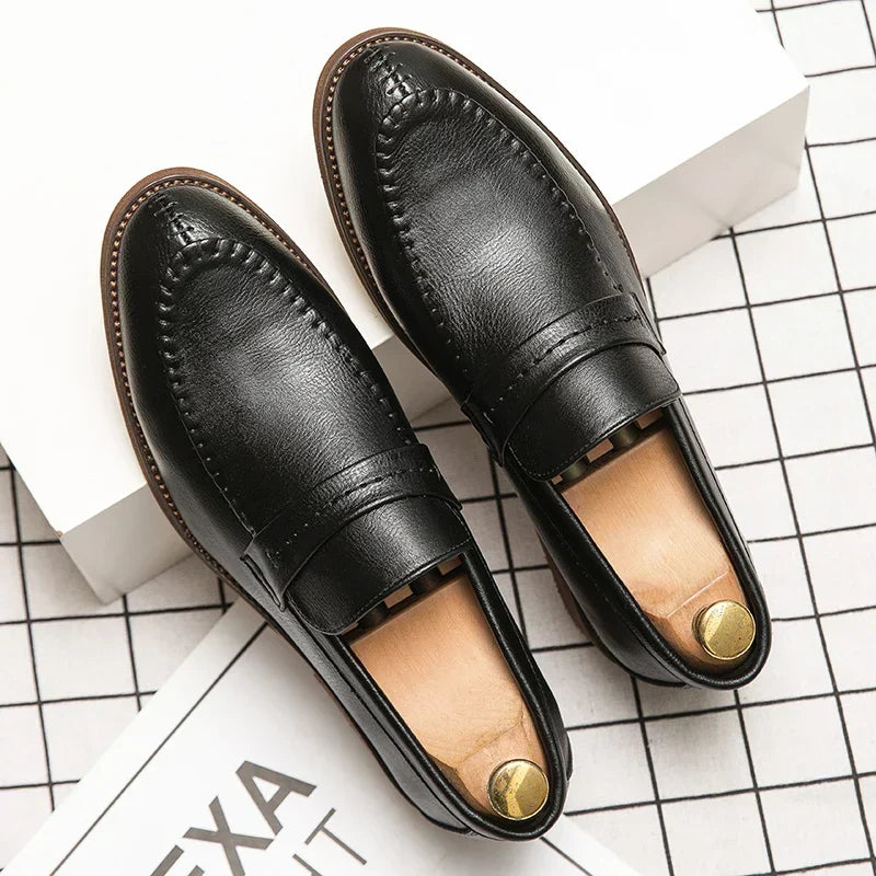 Wiesław - Skórzane loafersy na eleganckie okazje
