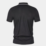 Iwan | Zwarte polo met ritskraag