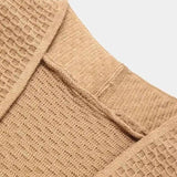 Ubbo | Camelkleurig open gebreid vest