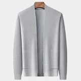 Ubbo | Camelkleurig open gebreid vest
