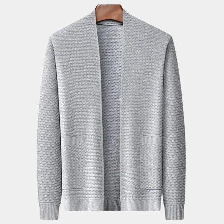 Ubbo | Camelkleurig open gebreid vest