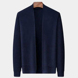 Ubbo | Camelkleurig open gebreid vest