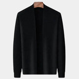 Ubbo | Camelkleurig open gebreid vest