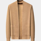 Ubbo | Camelkleurig open gebreid vest