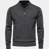 Wiebe | Taupe gebreid vest met rits