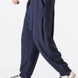 Jasper | Linnen harem broek met riem