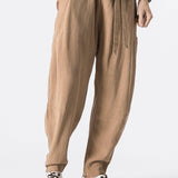 Jasper | Linnen harem broek met riem