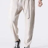 Jasper | Linnen harem broek met riem