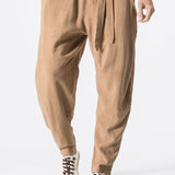 Jasper | Linnen harem broek met riem