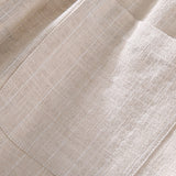 Joost | Gestreepte linnen cropped broek
