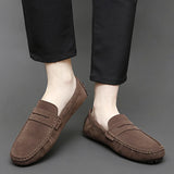 Jorg | Marineblauwe suède bootloafers