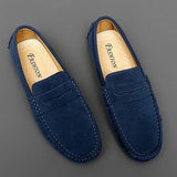 Jorg | Marineblauwe suède bootloafers