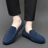 Jorg | Marineblauwe suède bootloafers