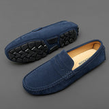 Jorg | Marineblauwe suède bootloafers