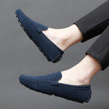 Jorg | Marineblauwe suède bootloafers