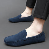 Jorg | Marineblauwe suède bootloafers