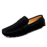 Jorg | Marineblauwe suède bootloafers