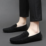 Jorg | Marineblauwe suède bootloafers