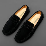 Jorg | Marineblauwe suède bootloafers